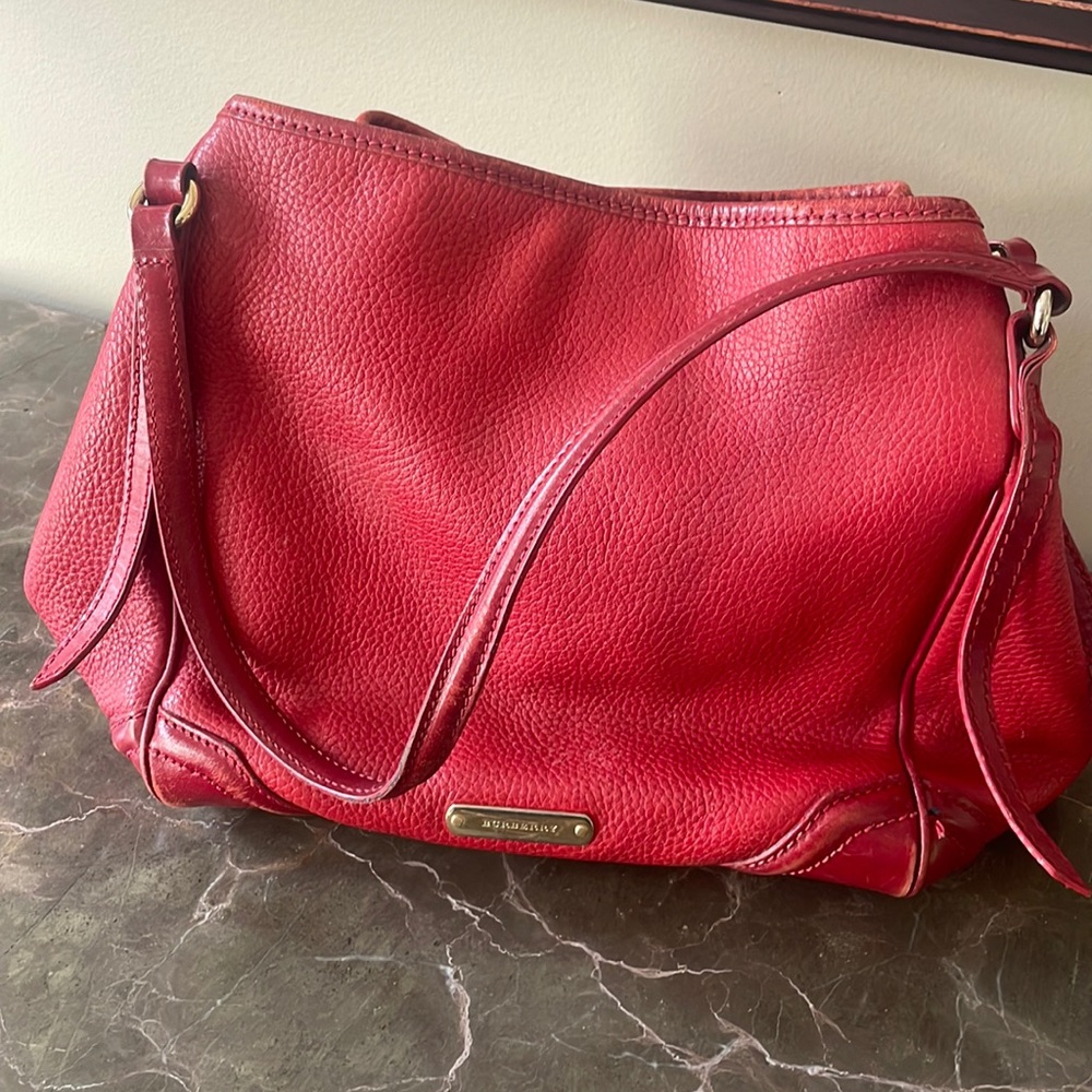 Red Burberry tote - Great Deal!